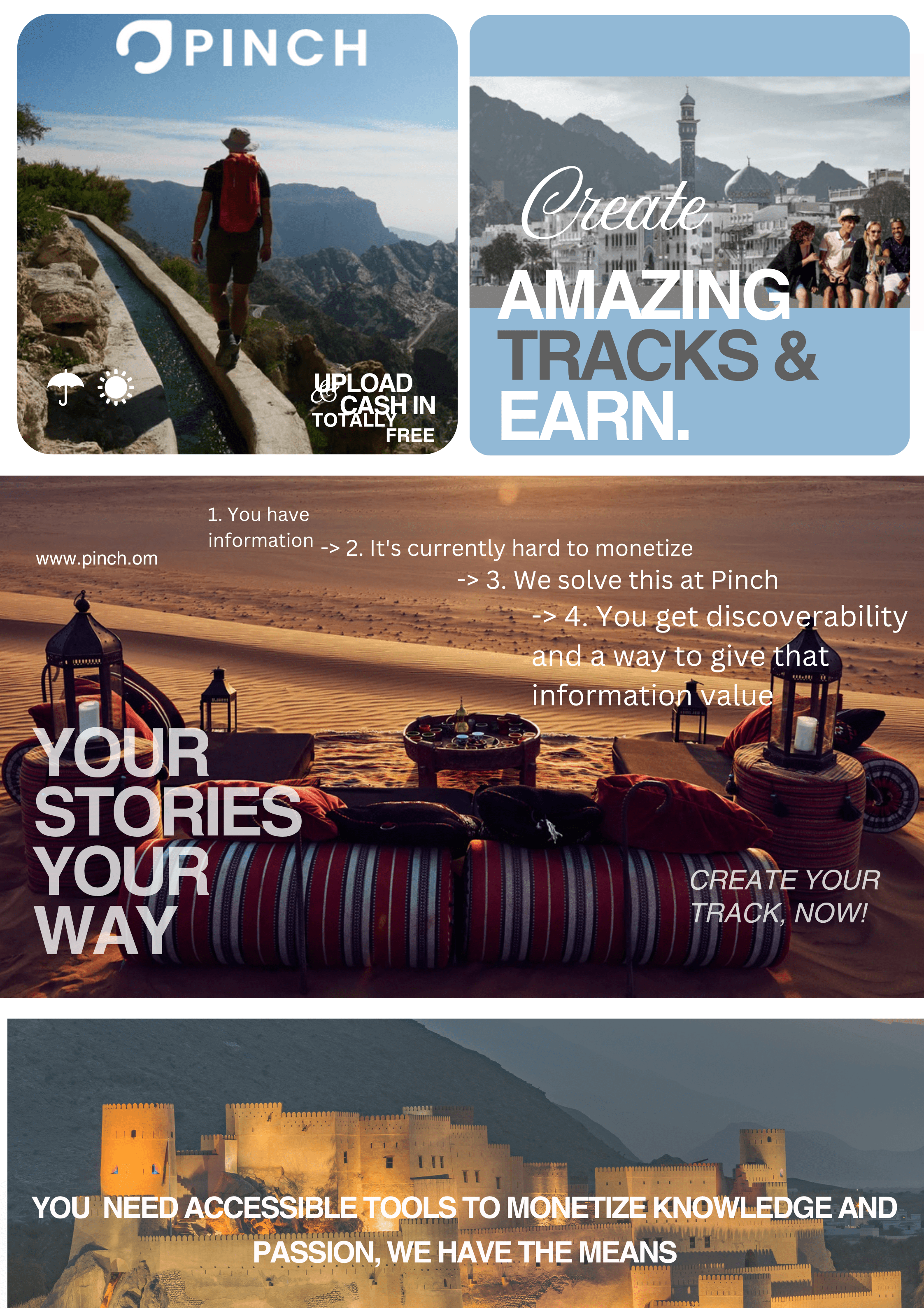 PINCH content creation and monetization